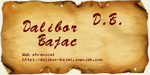 Dalibor Bajac vizit kartica